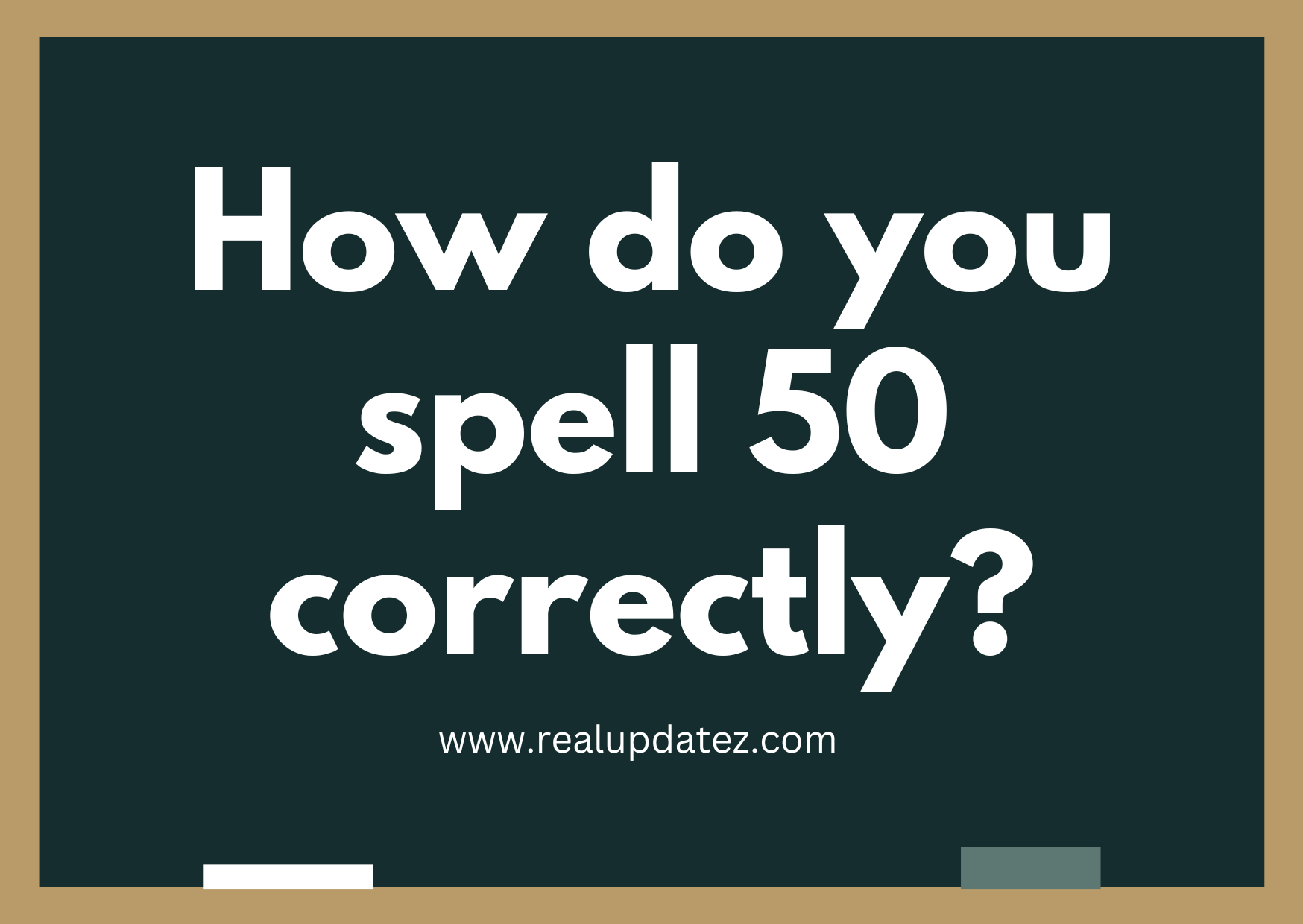 How To Spell 50 In English